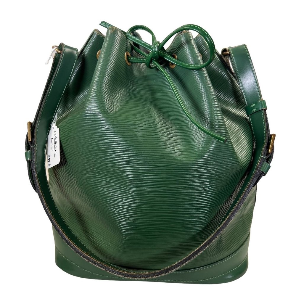 Authentic Louis Vuitton Shoulder Bag Noe Green Epi Used LV Handbag Vintage